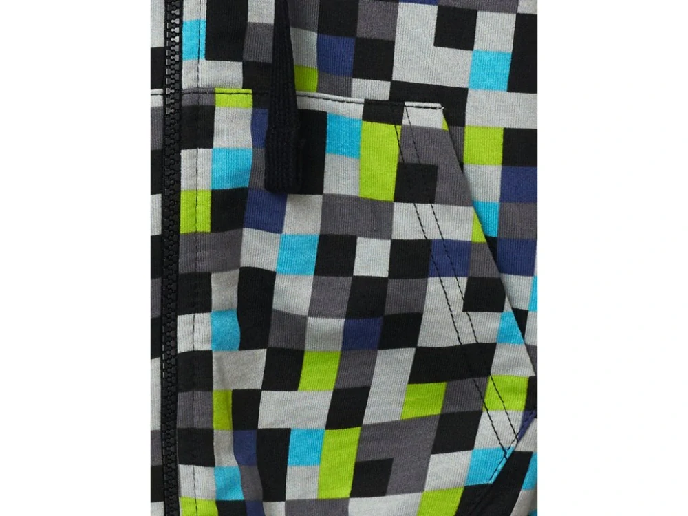 Chlapecká mikina se zipem a s kapucí Pixels